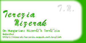 terezia mizerak business card